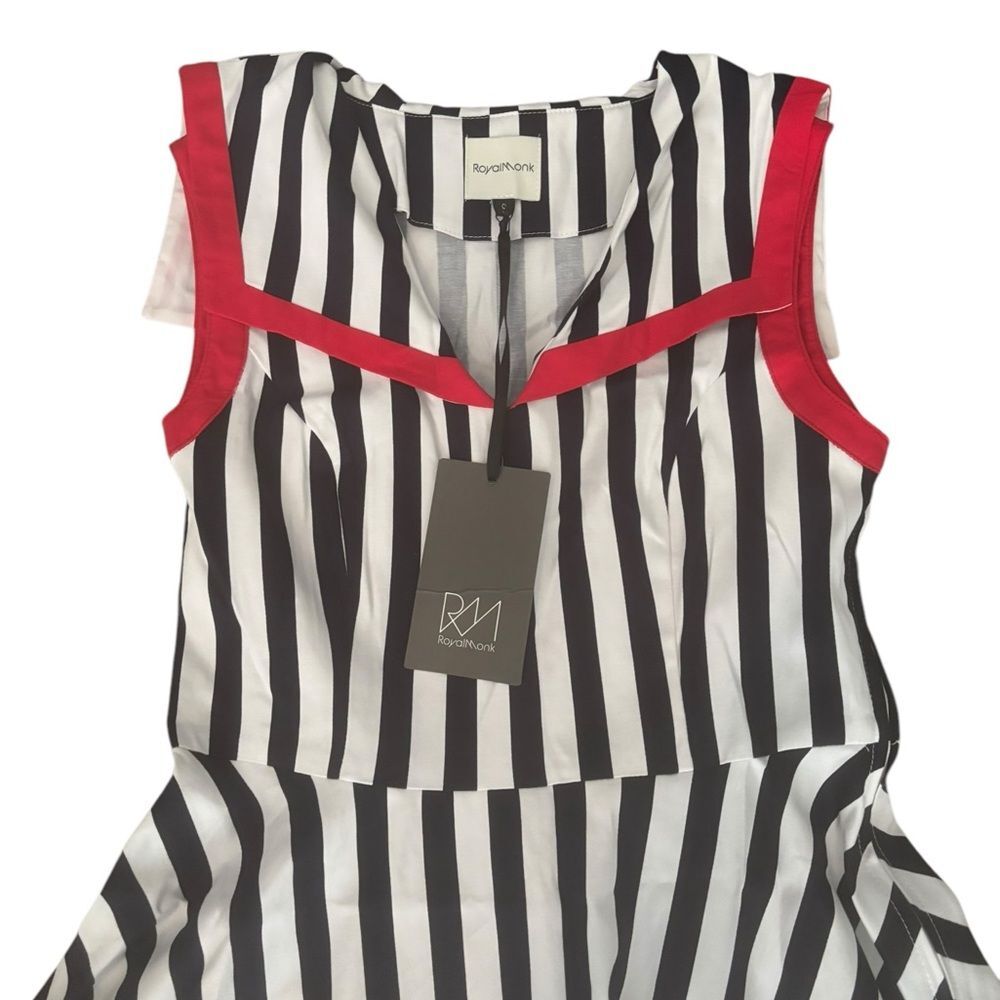 NWT Navy Blue/ Red/White fit & flair Sailor Moon dress-size SM - Picture 4 of 4